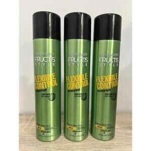 3 Pack - Garnier Fructis Flexible Control Hairspray Strong Hold Level 2, 8.25 oz